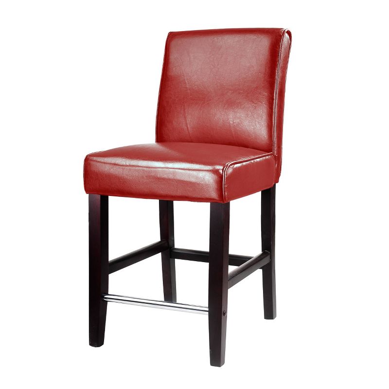 Antonio Counter Height Barstool with Bonded Leather Seat - CorLiving, 2 of 6