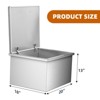 Drop in Ice Chest, Stainless Steel Commercial Ice Bin with Hinged Cover, Outdoor Kitchen Ice Bar for Drinks - 2 of 4