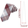 INSPIRE CHIC Plaid Woven Self-tied Striped Skinny Necktie 2.8" for College Graduation Campus 1 Pc - 2 of 4