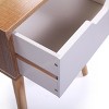 Sevobal Nightstands End Table With Drawer With Drawer, Open Compartment, Simple Design, Pine Wood Legs, 2 Sets, Multicolored, 15.7"*11.7"*23.1" - 2 of 4