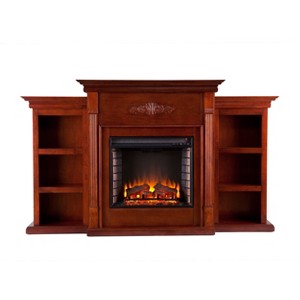 Tennyson Electric Fireplace with Bookcases - SEI - 1 of 4