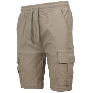 Galaxy By Harvic Men’s Slim Fit Super Flex Stretch Cargo Jogger Shorts - 1 of 4
