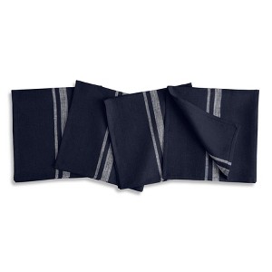 Solino Home Striped Linen Dinner Napkins | French Stripe - 1 of 4