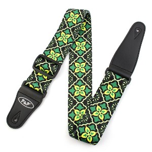Unique Bargains Faux Leather End National Style Adjustable Guitar Shoulder Strap - 1 of 4