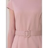INSPIRE CHIC Women's Pencil Cap Sleeve Belted Wear to Work Sheath Dress - 4 of 4