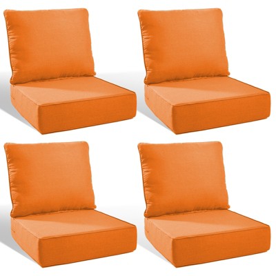 Buenhomino 6-inch Outdoor Cushion Set, 24"x24" Replacement Water Resistant Zippered Cushion for Chairs,8 Colors