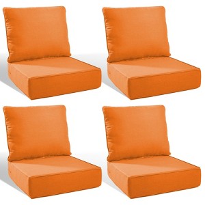 Buenhomino 6-inch Outdoor Cushion Set, 24"x24" Replacement Water Resistant Zippered Cushion for Chairs,8 Colors - 1 of 4