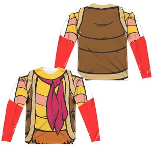 Men's Fraggle Rock Gobo Uniform Front Back Print Long Sleeve Costume T-Shirt - 1 of 4