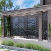 PexFix 72 in. x 47 in. Outdoor Privacy Rectangle Screen Galvanized Steel Panel Divider in Black - 3 of 4