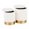 Sapphtopaz Modern Nesting Ottoman with Storage Upholstered Versatile Storage Ottoman Vanity Stool for Living Room,Bedroom - 2 of 4