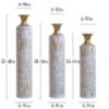 Infurnic Decorative Vases 3PCS Twigs Dried Flowers Antique Worn Vases, High Independent Stand for Living Room, Entryway, Beige, 20.87"*7.87"*35.83 - 3 of 4