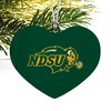 North Dakota State University Heart Love Wood Christmas Tree Holiday Ornament - 2 of 3