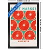 Trends International Reinders: Fruit Market - Red Oranges Framed Wall Poster Prints Black Framed Version 14.725" x 22.375" - 3 of 4
