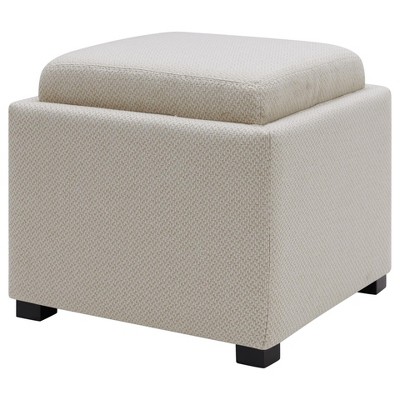 Direct New Pacific more Cameron Square Fabric Storage Ottoman with Tray