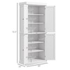 72.5" Tall Kitchen Pantry Storage Cabinet, Freestanding 4-Door Cupboard with Adjustable Shelves for Home Organization - 3 of 4