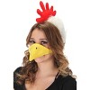 HalloweenCostumes.com One Size Fits Most   Plush Headband & Beak Chicken Kit, Red/White/Yellow - 4 of 4