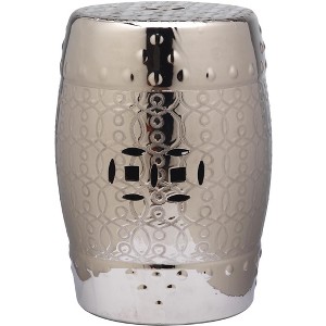 Lantana Garden Stool - Indoor/Outdoor - ACS4545 - Silver - Safavieh - 1 of 3