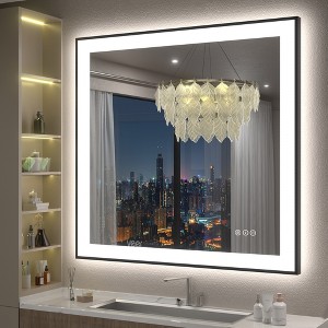 Apmir Super Bright Front & Back LED Lighted Anti-Fog Aluminum Alloy Framed Tempered Glass Bathroom/Vanity Mirror with ETL & 3-Year Warranty - 1 of 4