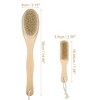 Unique Bargains Dry Brushing Body Brush Set Dual Sided Long Handle Back Scrubber for Wet Dry Brown - image 2 of 4