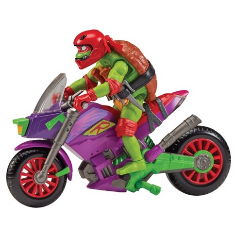 Teenage Mutant Ninja Turtles Purple Dragon Cycle With Raphael Action Figure Target