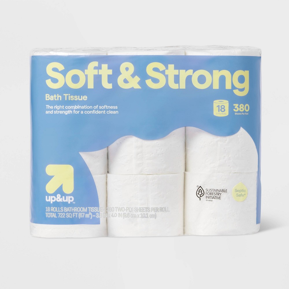 Soft & Strong Toilet Paper - 18 Rolls - up&up