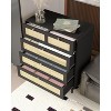 VYNXARIA 4 Drawer Dresser, Modern Rattan Dresser Chest with Wide Drawers and Metal Handles, Farmhouse Wood Storage Chest of Drawers - 2 of 4