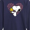 Boys' - Peanuts - Snoopy Woodstock Xo Heart Long Sleeve Graphic T-Shirt - 2 of 4