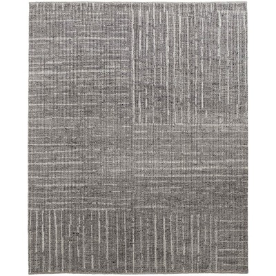 Alford Modern Checkered Gray/Silver/Ivory Area Rug