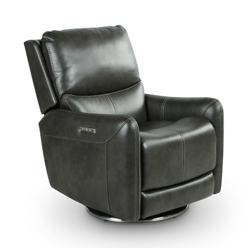 Upholstered deals swivel recliner