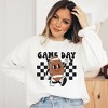 Simply Sage Market Women's Graphic Sweatshirt Football Game Day Checkered - 2 of 4