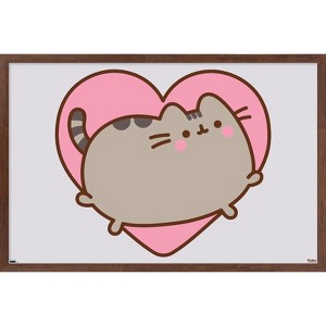 Trends International Pusheen - Heart Framed Wall Poster Prints - 1 of 4