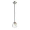 Ashton Coastal Mini Pendant - Clear Glass Shade, 1 Light, Dimmable, 100W, Brushed Nickel - 3 of 4