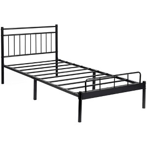 Garden Elements Luna Steel Modern Twin Bed Frame, Black Frame for Twin Size Mattress - 1 of 4