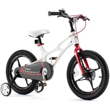 RoyalBaby RoyalMg Galaxy Fleet Children Kids Bicycle w/2 Disc Brakes and Training Wheels, for Boys and Girls Ages 3 to 5