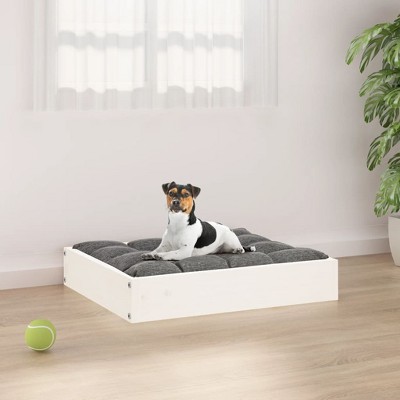 VidaXL Dog Bed White 20.3 in.x17.3 in.x3.5 in. Solid Wood Pine