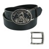 CTM Men's Bridle Belt with Don't Tread on Me Buckle (2 Buckle Set) - 2 of 4