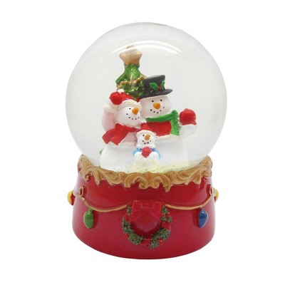 Season's Designs 3.5" Christmas Snowman Family Water Globe Multicolored Polyresin Decoration for Indoor Use on Mantel or Tabletop ()
