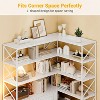 WhizMax 6-Tier Industrial Corner Bookshelf,L-Shaped Bookshelf With Storage Cabinet,Large Display Shelf For Home Office, Living Room, Kitchen - image 2 of 4