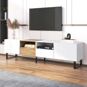 Sapphtopaz TV Stand Modern Entertainment Center for TVs Up to 80" Console Table with Storage Cabinet and Doors for Living Room, Bedroom - 1 of 4