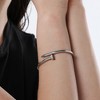 SOHI Women's Metallic Silver The Screw Bangle Bracelet - 4 of 4
