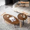 Modern Coffee Table Set of 2, 31" +19" Nesting Coffee Table Set, Wooden Cocktail End Table, Accent Center Table for Living Room Bedroom Office - 3 of 4