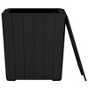 vidaXL Patio Table with Removable Lid Black Polypropylene - 4 of 4
