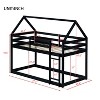 NicBex Twin Over Twin Bunk Bed with Safety Guardrail,House-Shaped Twin Loft Bed with Built-In Ladder,Rubber Wood Bunk Beds for Bedroom - 3 of 4