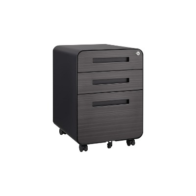 NicBex 3-Drawer Mobile File Cabinet with Lock 5 Wheel Design Under Desk Storage Filing Cabinet for Home, Office