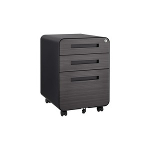 NicBex 3-Drawer Mobile File Cabinet with Lock 5 Wheel Design Under Desk Storage Filing Cabinet for Home, Office - 1 of 4