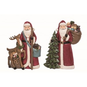 Transpac Resin Classic Santa Claus Set of 2 Christmas Home Decorations - 1 of 1