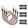 Clef Audio Labs XLR Male to XLR Female, Silver Zinc Alloy Shell/Grey Copper Braided -12FT -3PK - 2 of 4