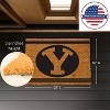 Evergreen Brigham Young University Logo Turf Mat, Brown- 28 x 16 Inches Indoor Outdoor Doormat - 3 of 4