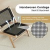 Resenkos Patio Dining Chairs, Patio Kitchen Chairs,Indoor Outdoor Teak Wooden Chair with Handwoven Cordage Seat and Backrest Brown - 2 of 4