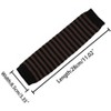 Allegra K Women's Stripe Print Knitted Fingerless Elbow Length Gloves Warmers One Size 1 Pair - 3 of 4